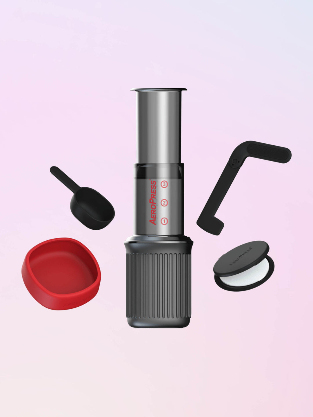 Aeropress Go coffee and espresso brewer and accessories