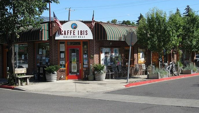 Modern image of Caffe Ibis Gallery Cafe building.