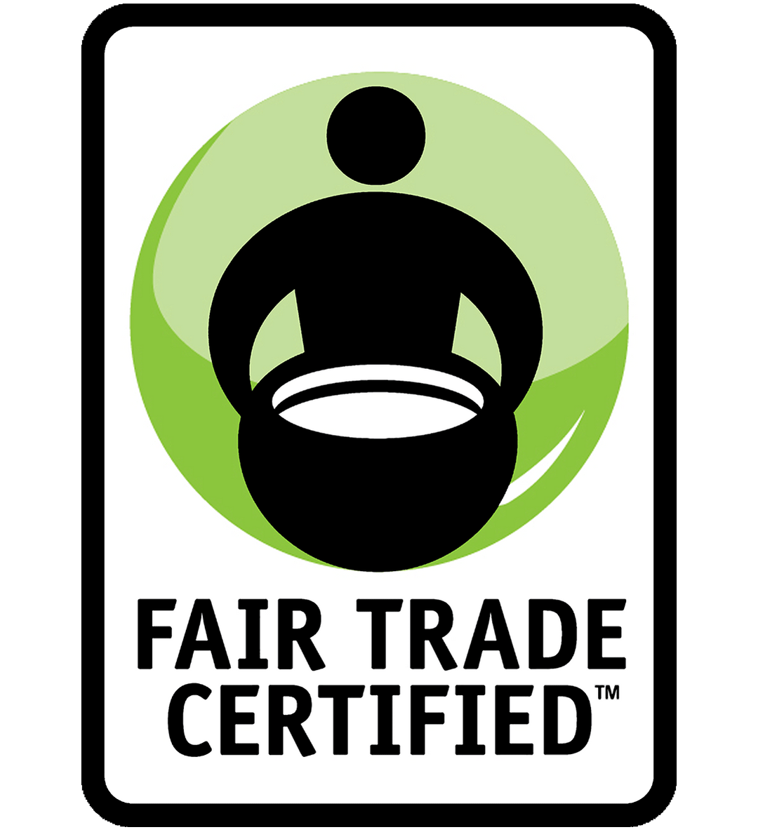 Fair trade certified seal.