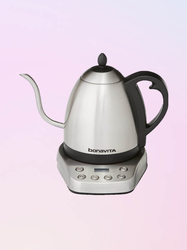 Silver interurban series electric kettle.